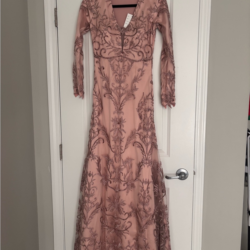 Elegant Pink Embroidered Dress
